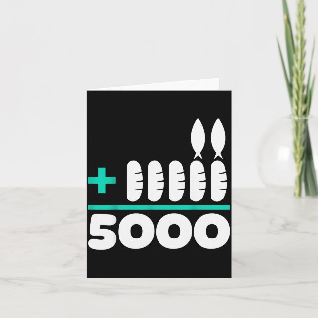 Jesus 2 Fiskar 5 Bröd 5000 Vald Mot Cu Kort (Framsida)