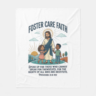 Jesus Adoption Foster Care Grafisk T-Shirt Kristna Fleecefilt