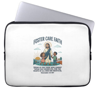 Jesus Adoption Foster Care Grafisk T-Shirt Kristna Laptop Fodral