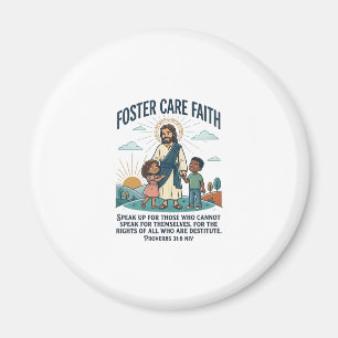 Jesus Adoption Foster Care Grafisk T-Shirt Kristna Magnet