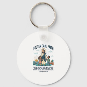 Jesus Adoption Foster Care Grafisk T-shirt Kristna Nyckelring