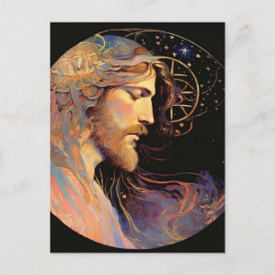 Jesus AI Generated Art-vykort Vykort