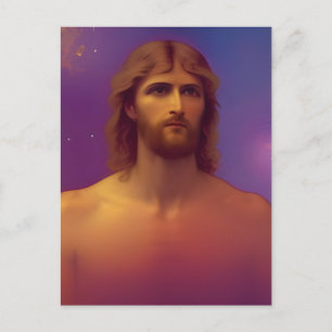 Jesus AI Generated Art-vykort Vykort