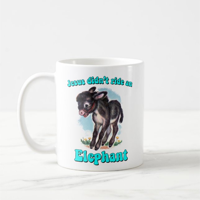 Jesus åkte inte med en elefant kaffemugg (Vänster)