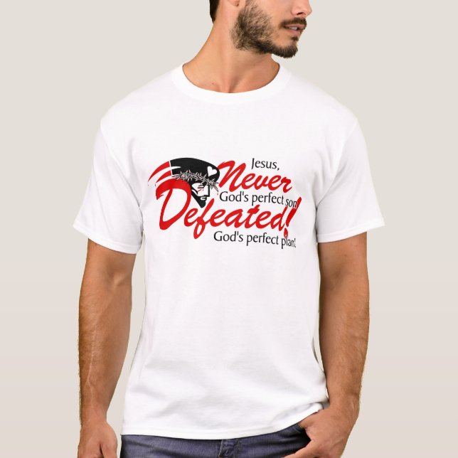 Jesus-Aldrig besegrade Tee (Framsida)