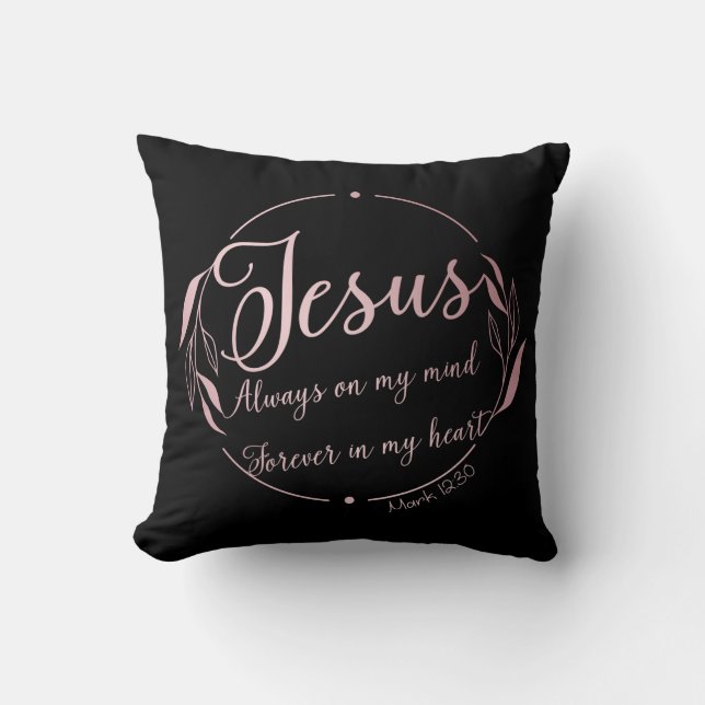 JESUS: Alltid i mitt hjärta    Kudde (Framsida)