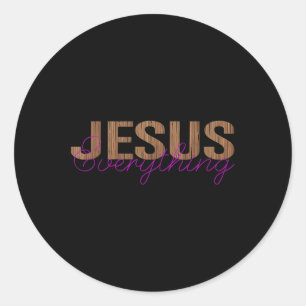 Jesus Allting Christian Kor Gud Faith Bible R Runt Klistermärke