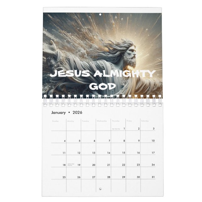 JESUS ALMIGHTY GOD tryckte kalendern för 2025 Kalender (Jan 2026)