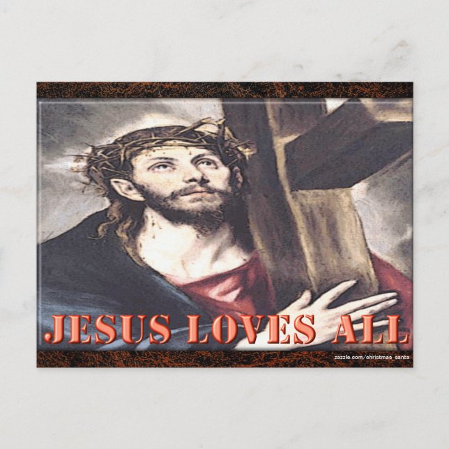 JESUS ÄLSKAR ALLA HELG VYKORT (Framsida)