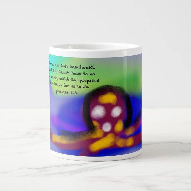 jesus älskar arbete jumbo mugg (Framsidan)