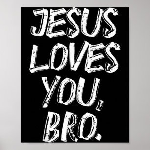 Jesus älskar bror religiös Gud Jesus kristna barn Poster