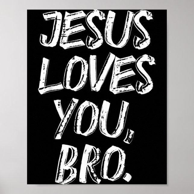 Jesus älskar bror religiös Gud Jesus kristna barn Poster (Framsidan)