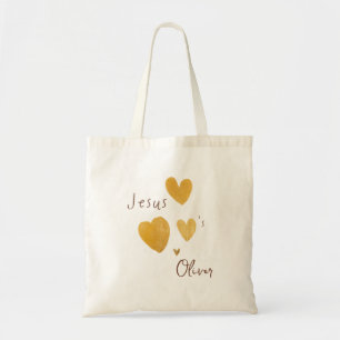 Jesus älskar Custom Namn Totes & Bags modern Tygkasse