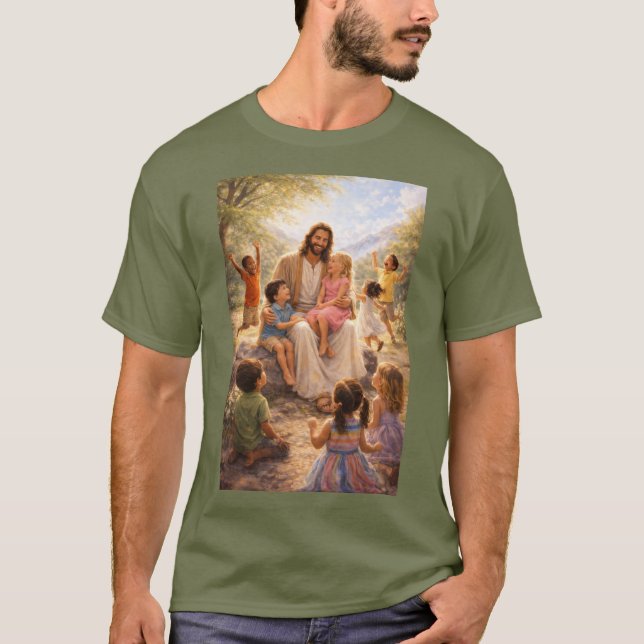 Jesus älskar de små barnen T-Shirt (Framsida)