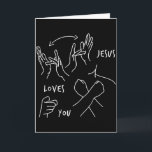 Jesus älskar dig asl teckenspråk kristen  kort<br><div class="desc">Jesus älskar dig asl teckenspråk kristen</div>