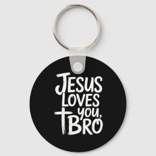 Jesus älskar dig bro kristen religiös nyckelring