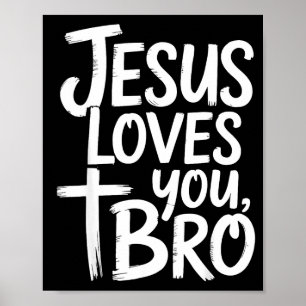 Jesus älskar dig bro kristen religiös  poster