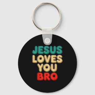Jesus älskar dig bro kristen tro religiös humor nyckelring
