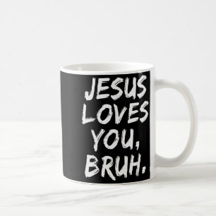 Jesus älskar dig Bruh kristen troende tro Gud Kaffemugg