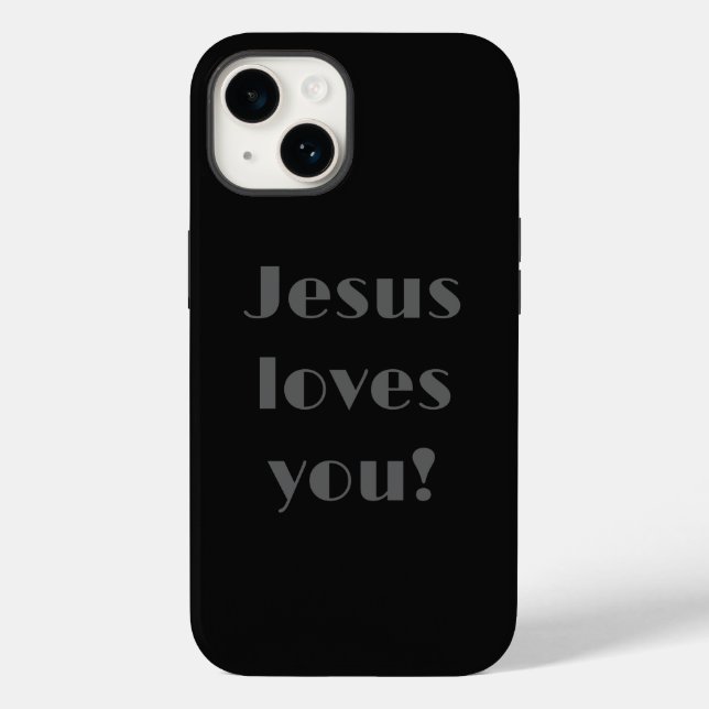 Jesus älskar dig! Case-Mate iPhone-fodral (Baksida)