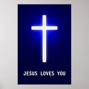 JESUS ÄLSKAR DIG - den kristna affischen Poster