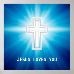 Jesus älskar dig den   religiösakor poster