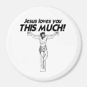 JESUS ÄLSKAR DIG DENNA MYCKET - .PNG MAGNET