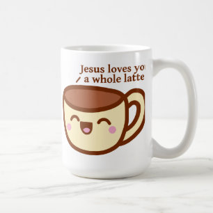 Jesus älskar dig en hel Latte mugg