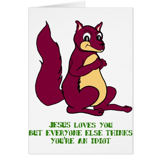 Jesus älskar dig… hälsningskort (Framsidan)