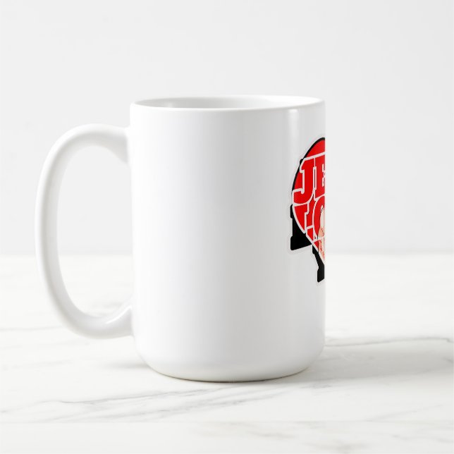Jesus älskar dig-Inspirerande kristen tro Kaffemugg (Vänster)
