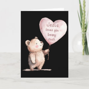 Jesus älskar dig jätteenormt söta kristna barn kort