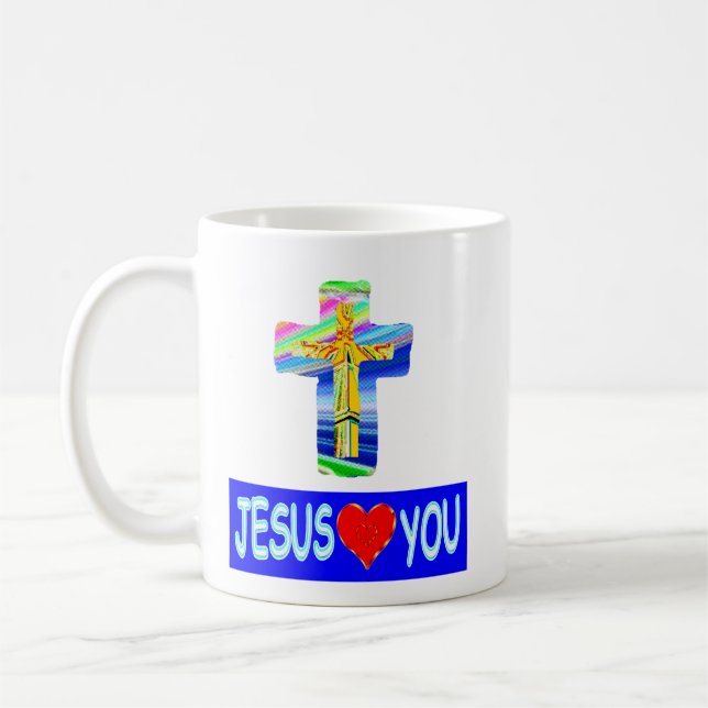Jesus älskar dig kaffemugg (Vänster)