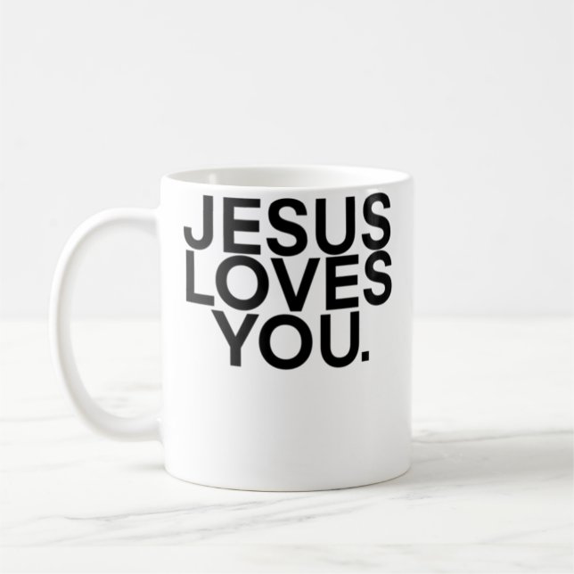 Jesus älskar dig kaffemugg (Vänster)
