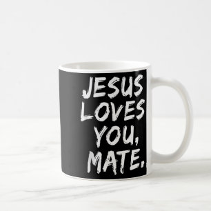 Jesus älskar dig kompis kristen troende tro gud kaffemugg
