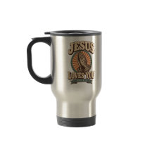 Jesus älskar dig kristen resa/pendlar-mugg