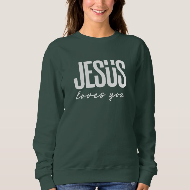 JESUS ÄLSKAR DIG | KRISTEN T SHIRT (Framsida)