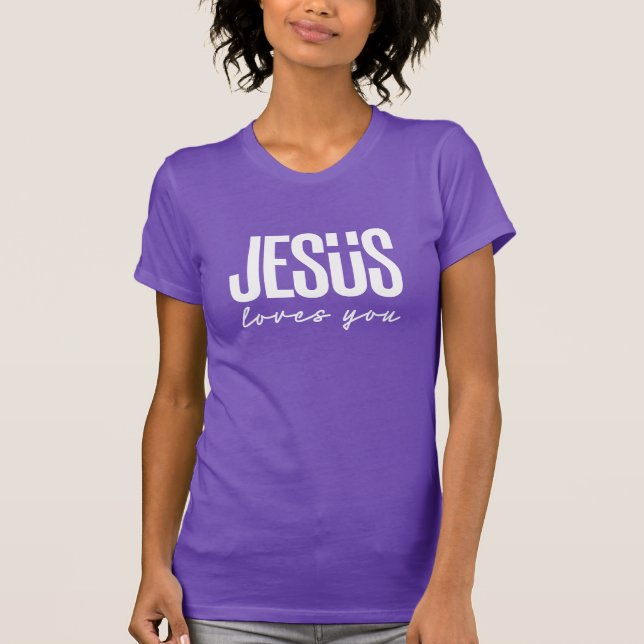 JESUS ÄLSKAR DIG | KRISTEN T SHIRT (Framsida)