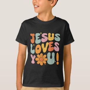Jesus älskar dig kristen tonårsflicka Gud syster G T Shirt