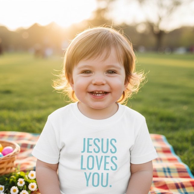 Jesus älskar dig | Kristet litet barn  T Shirt (Skapare uppladdad)
