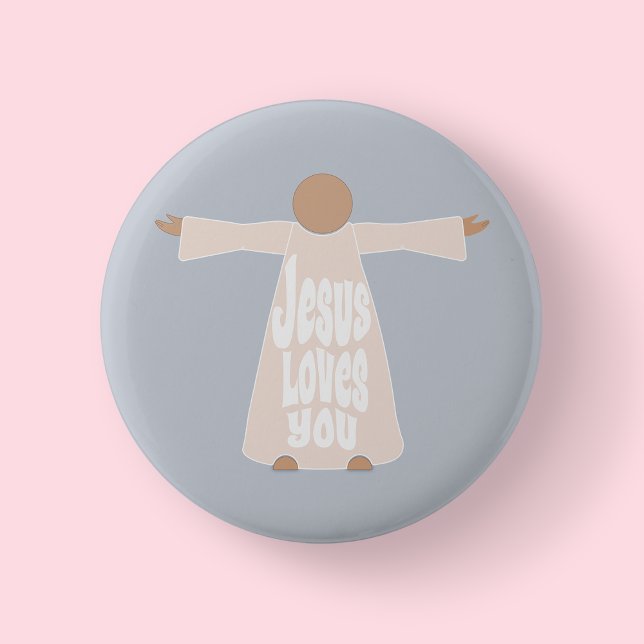 Jesus Älskar Dig Kristna Enhetsvecka Knapp (Jesus Loves You)