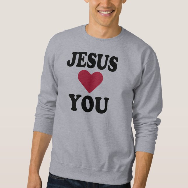 Jesus älskar dig långärmad tröja (Framsida)