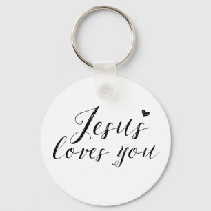 Jesus älskar dig logotypen Keychain Nyckelring