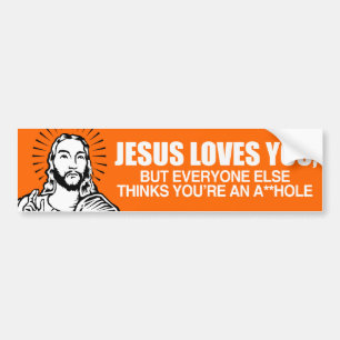 JESUS ÄLSKAR DIG MEN - .PNG BILDEKAL
