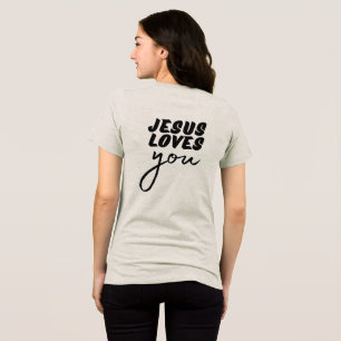 'Jesus älskar dig' minimalistisk kristen uppmuntra T Shirt
