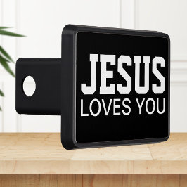 Jesus älskar dig Motivational typografi Dragkroksskydd