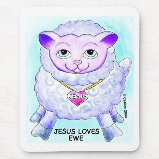 Jesus älskar dig  Musmatta  (Framsidan)