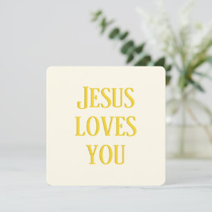 Jesus älskar dig off-white och guld