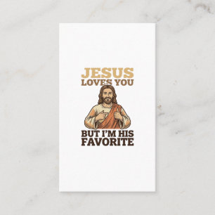 Jesus älskar dig rolig vintage troskjortedesign_1 visitkort