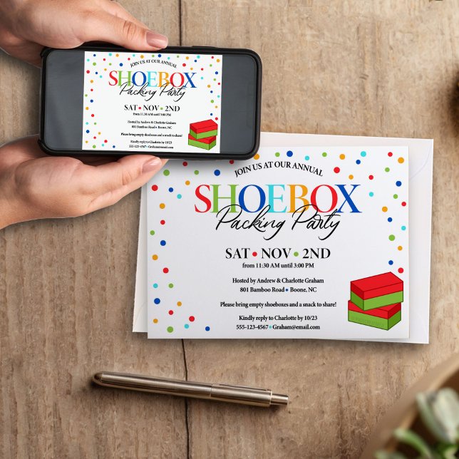 Jesus älskar dig - Shoebox festinladan (prickar) Inbjudningar (Skapare uppladdad)