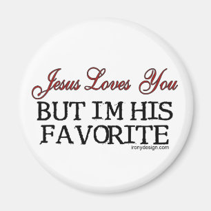 Jesus älskar dig som är favorit- magnet